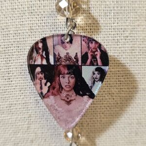 Pink Graphic Pendant Necklace